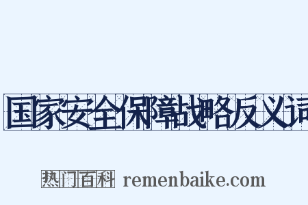 国家安全保障战略反义词是什么意思的图片